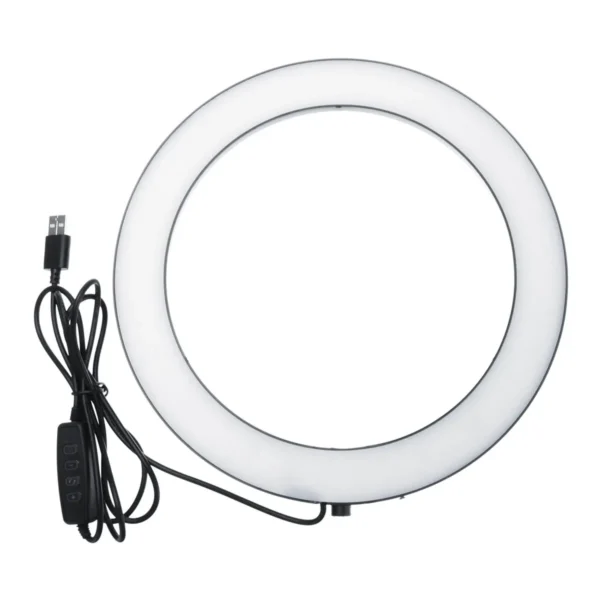 26cm Selfie Ring Light - A close-up image highlighting the compact and versatile design of the 26cm selfie ring light, perfect for enhancing your photography and video content