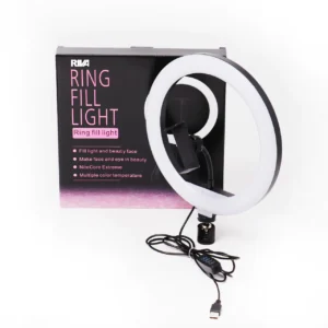 26cm Selfie Ring Light - A close-up image highlighting the compact and versatile design of the 26cm selfie ring light, perfect for enhancing your photography and video content.